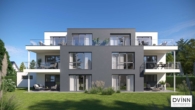 Neubau-Etagenwohnung mit Aufzug, großen Balkon und 2 Stellplätzen - Rückansicht