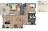 Neubau-Etagenwohnung mit Aufzug, großen Balkon und 2 Stellplätzen - OG-rechts